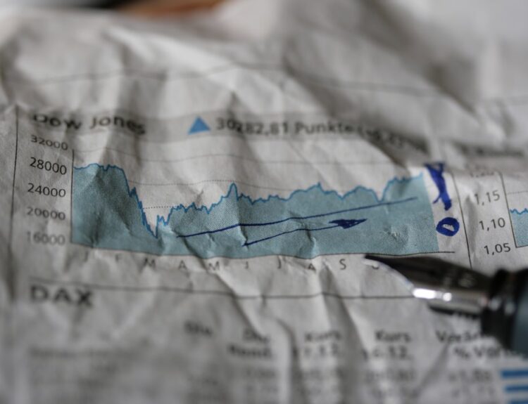 Photo Stock market graph